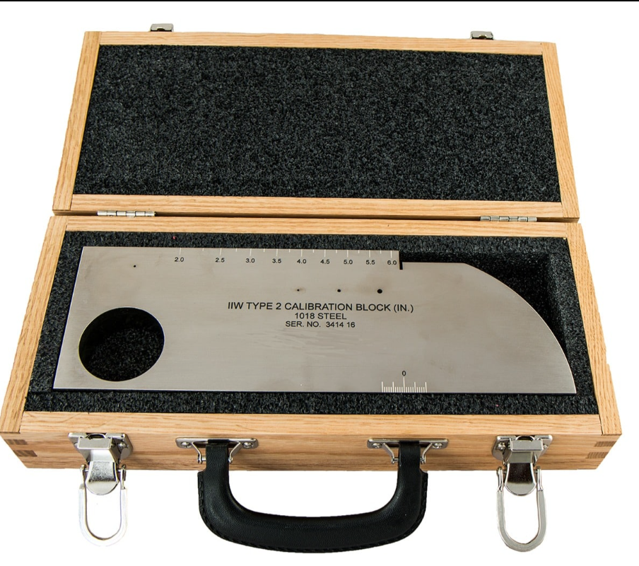 Reference Block Radiography Curtis — V2 Ultrasonic Reference Block (1018 Steel, English, 1/2